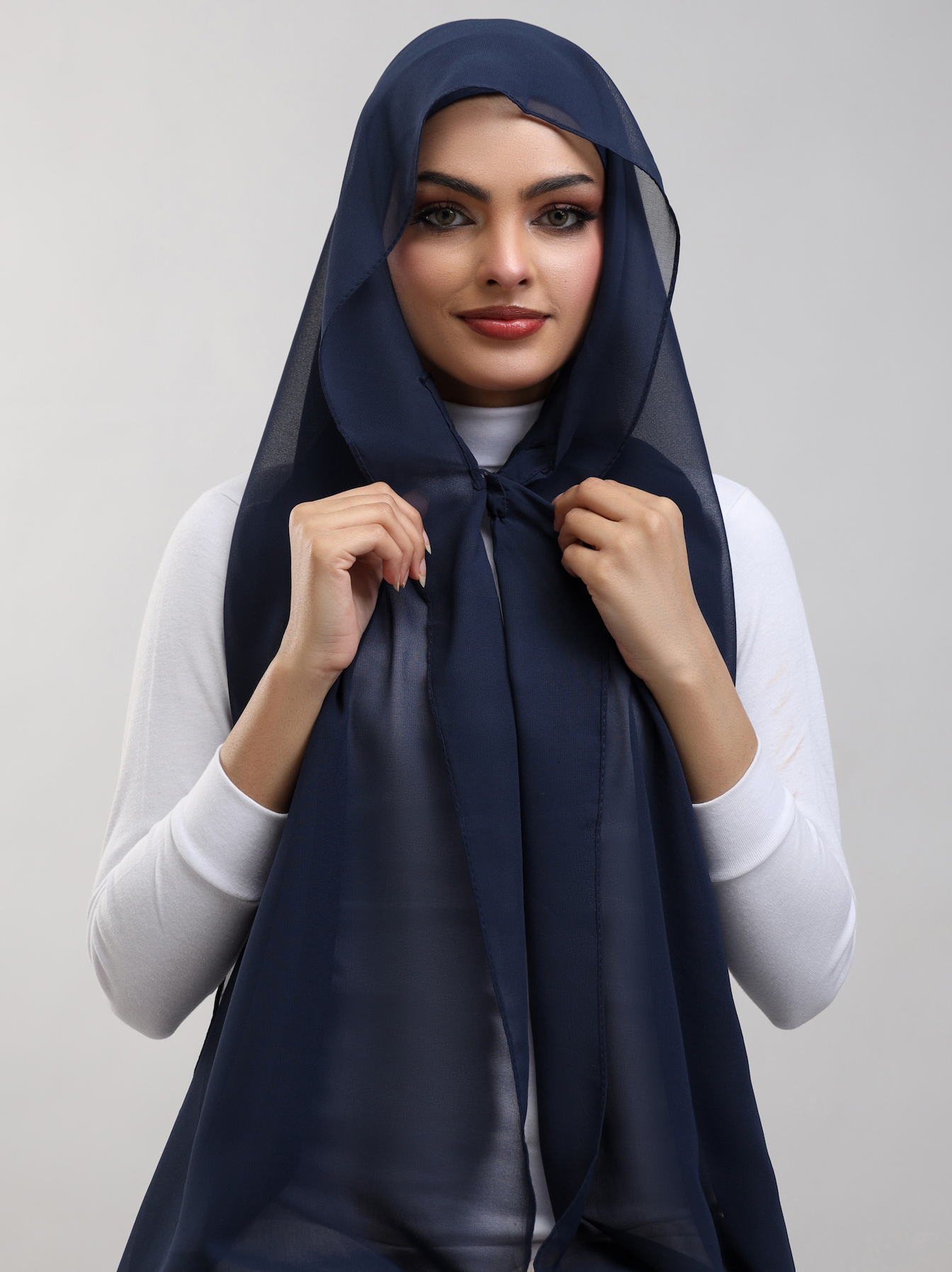 Pre-Sewn Attached Magnet Hijab