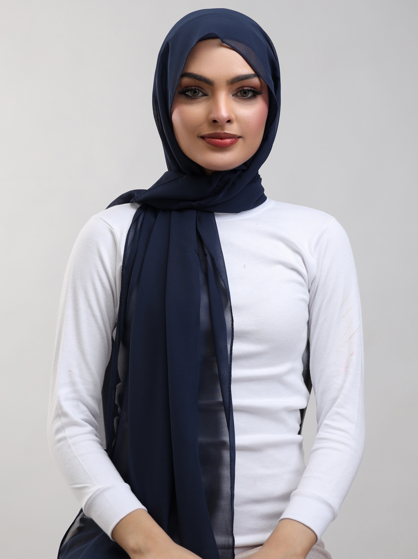 Pre-Sewn Attached Magnet Hijab