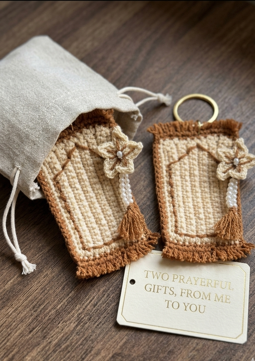 MINI HANDMADE PRAYER MAT KEYCHAIN