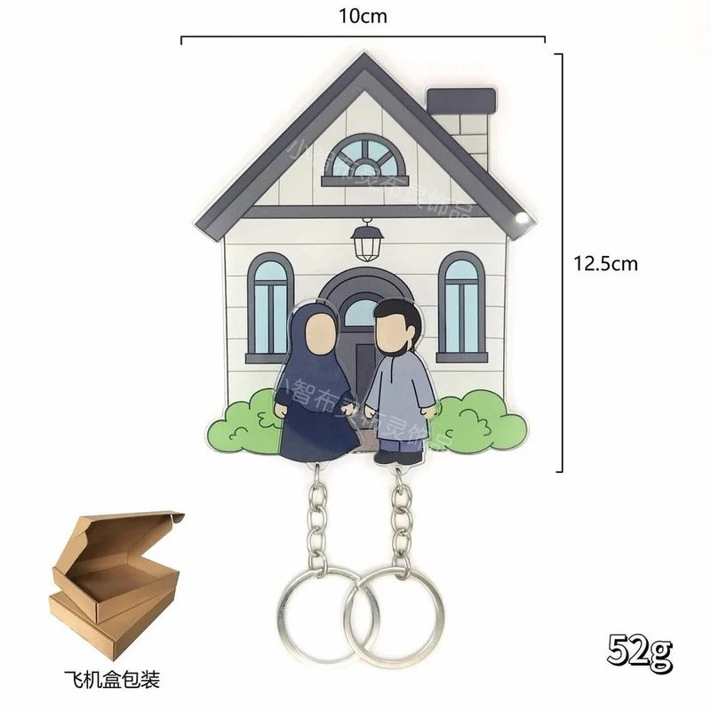 Muslim couple key chain holder