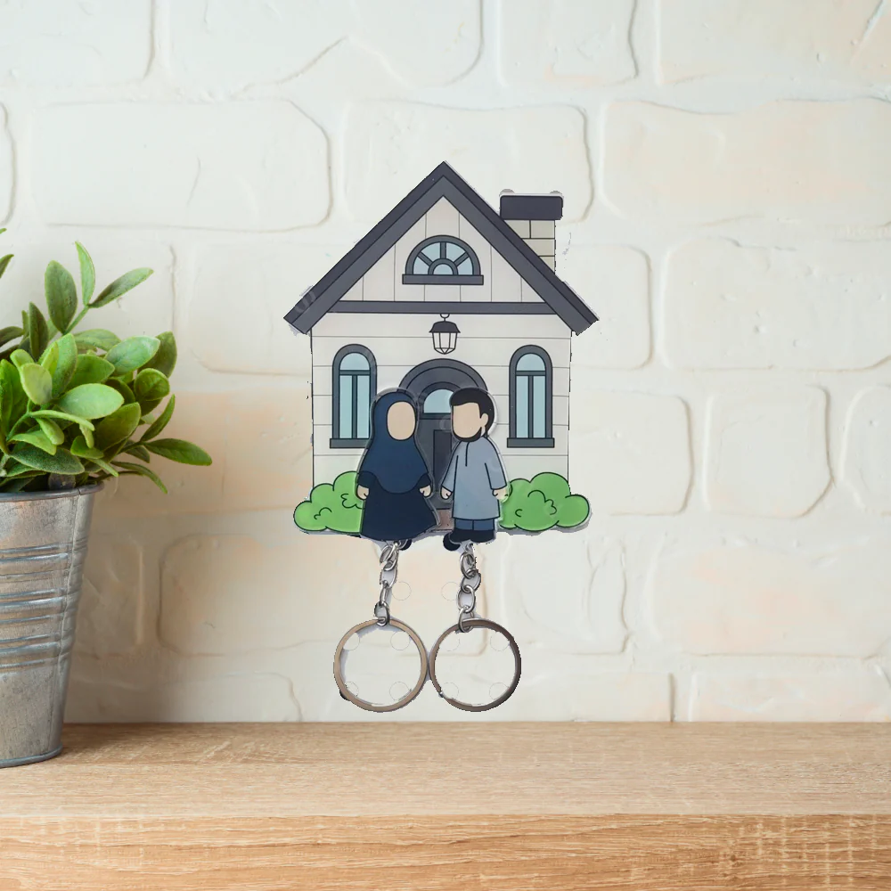 Muslim couple key chain holder