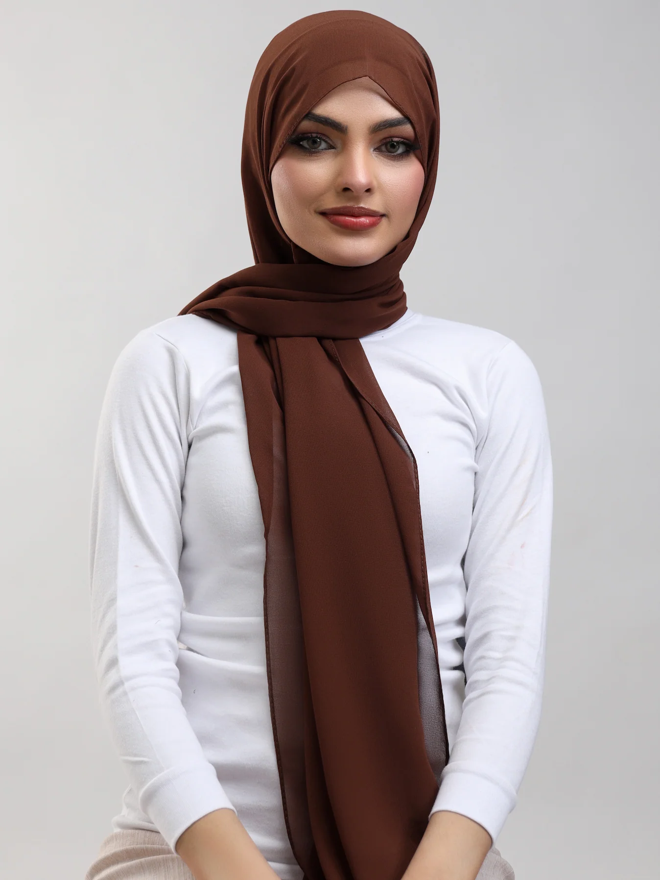 Pre-Sewn Attached Magnet Hijab