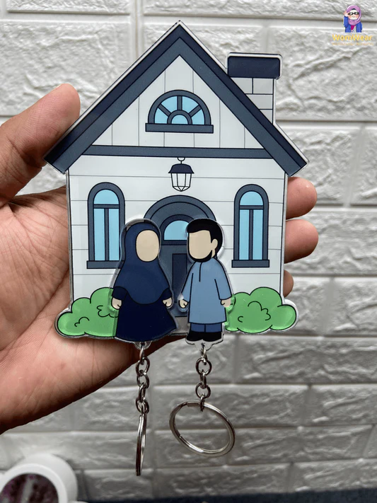 Muslim couple key chain holder
