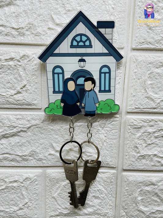 Muslim couple key chain holder