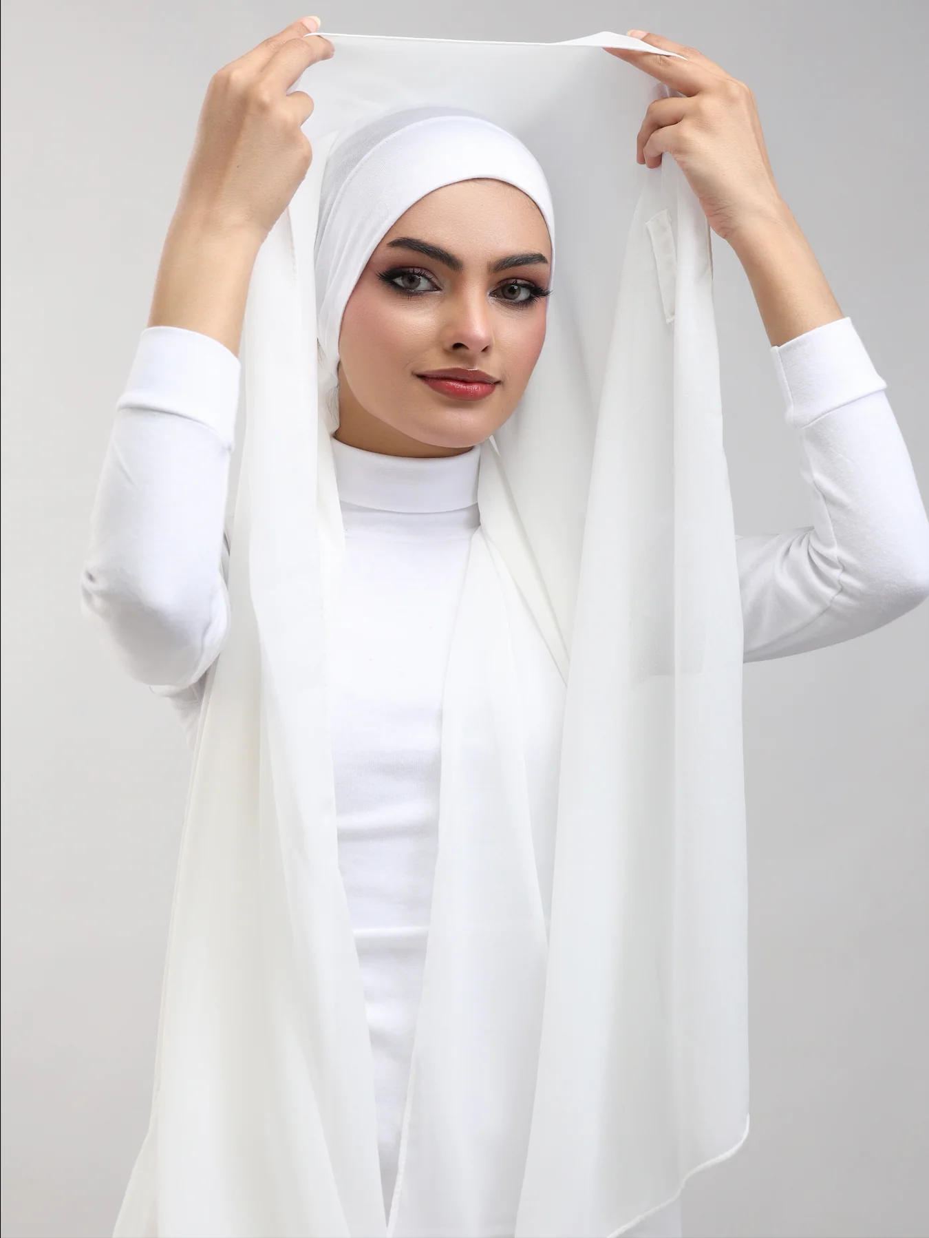 Pre-Sewn Attached Magnet Hijab