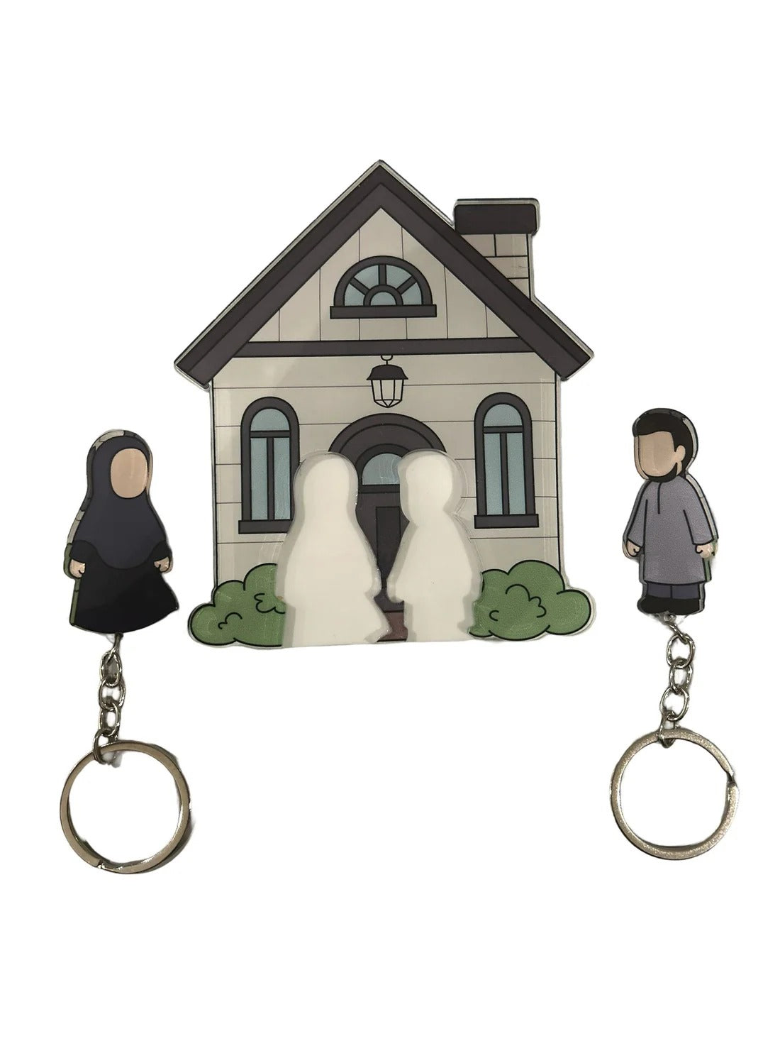 Muslim couple key chain holder