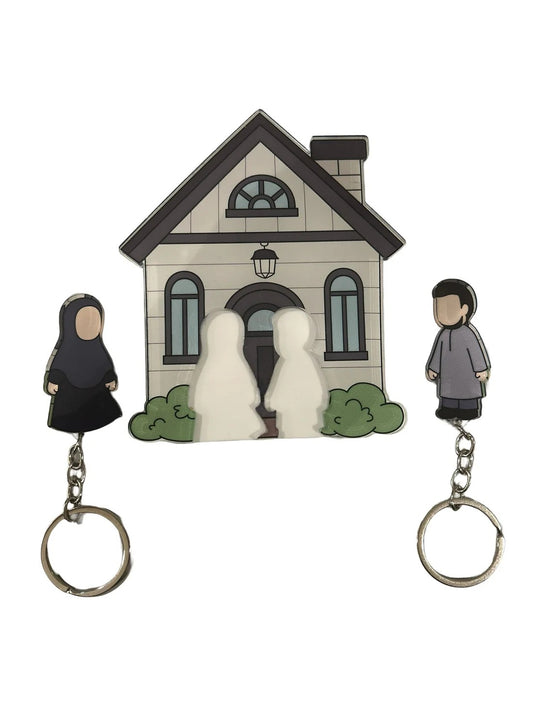 Muslim couple key chain holder
